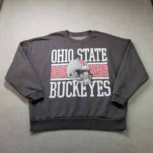 Ohio State Buckeyes Sweatshirt Mens Size M Oversized Gray Crewneck Soft Gameday